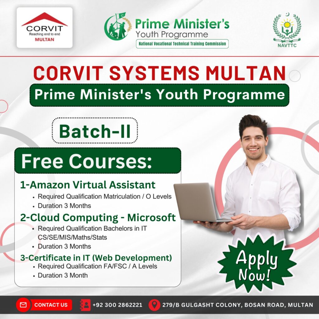 Multan Corvit Free Courses