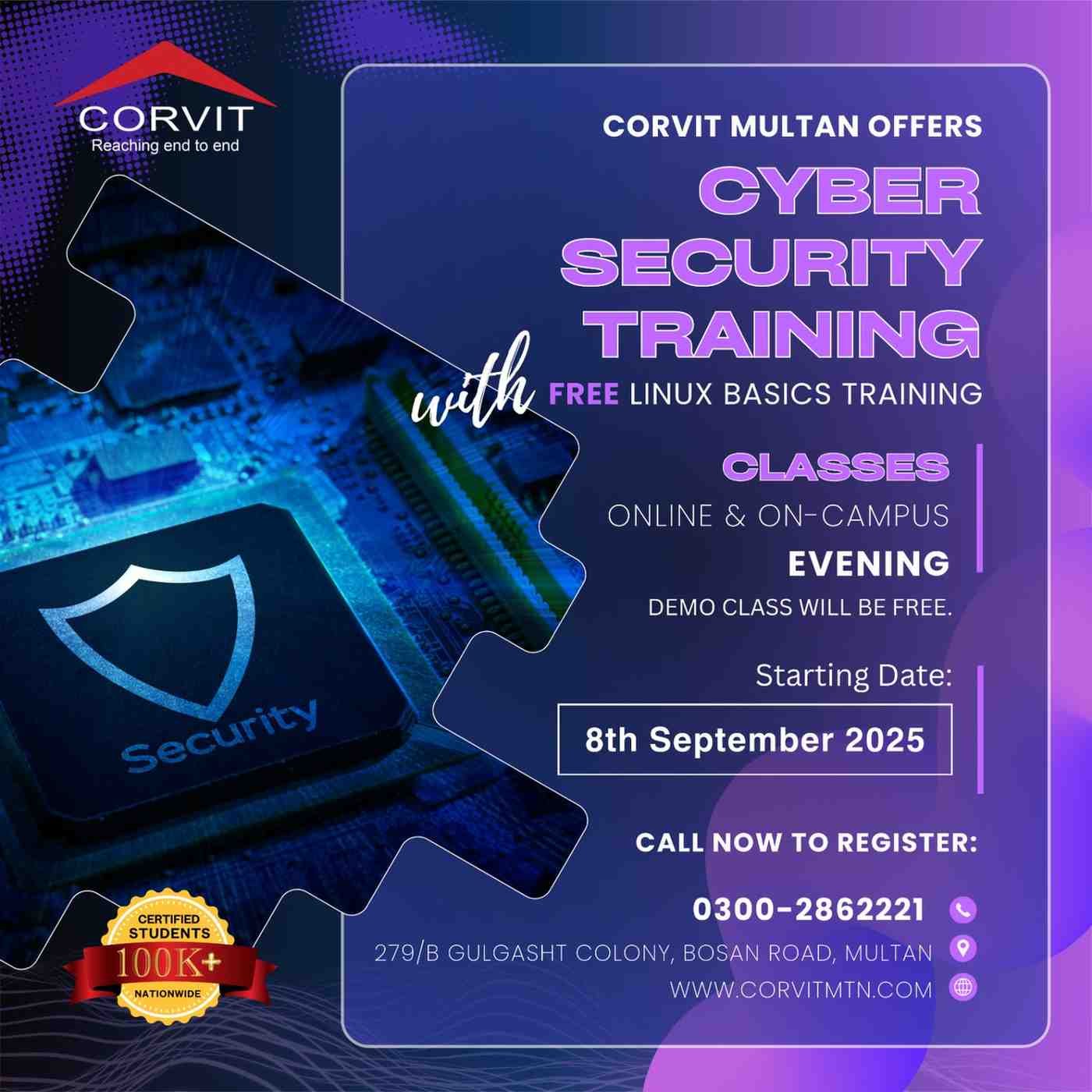 Master Cyber-Security Course | Free Linux Basics Demo – Corvit Multan
