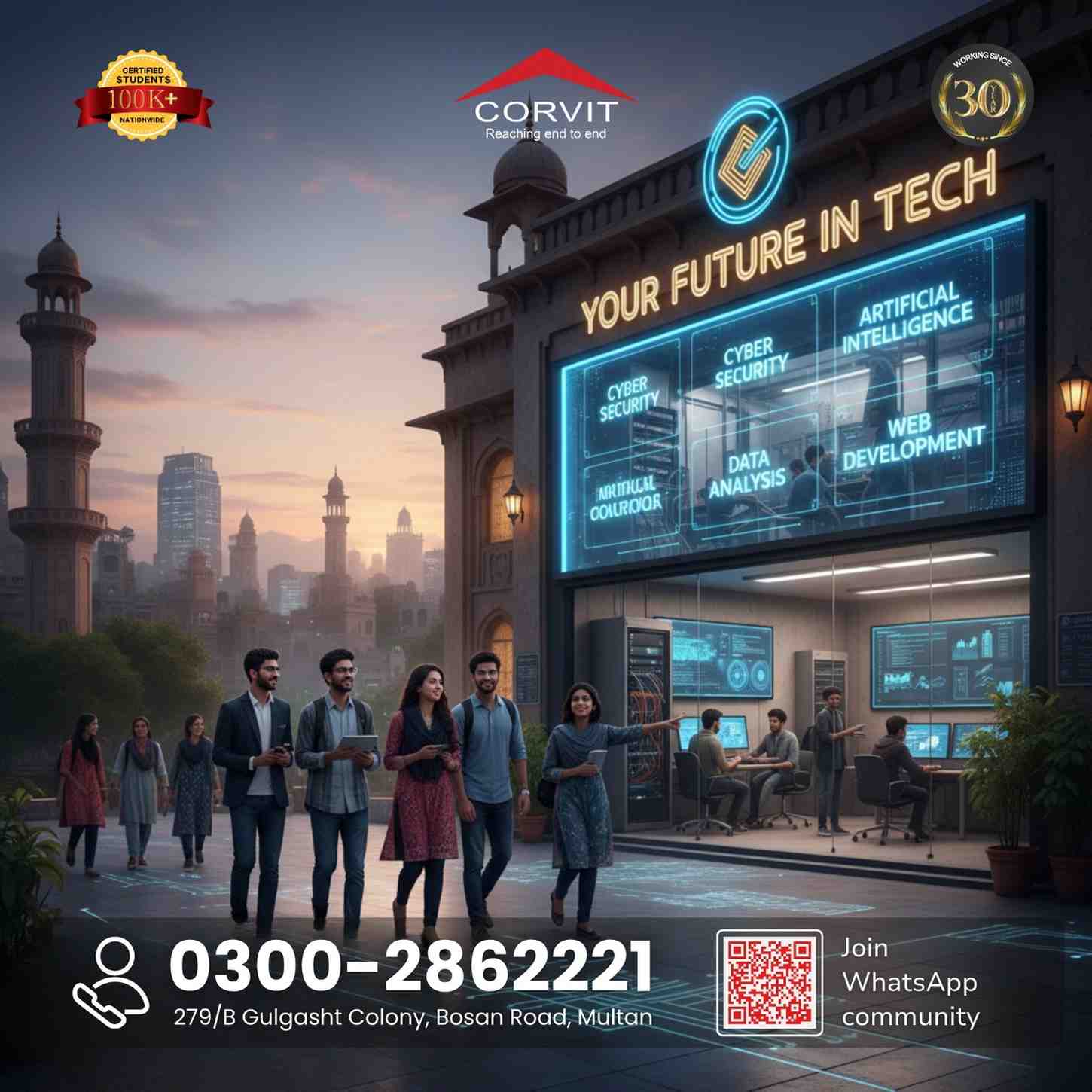 Corvit Systems Multan graduate hired as a Security Analyst