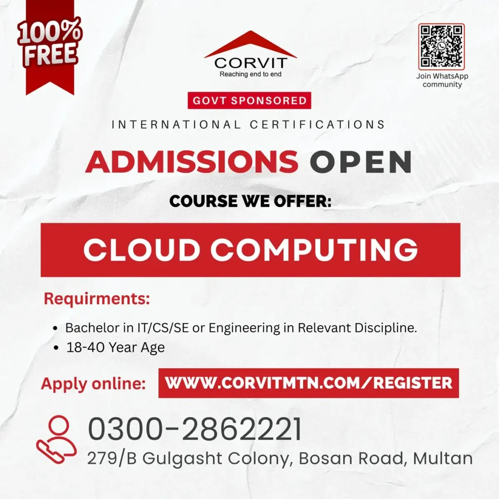 Cloud Computing Course Corvit System Multan