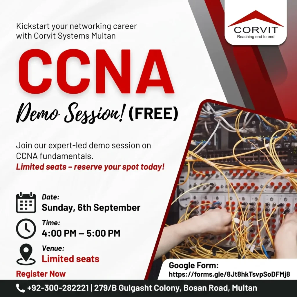 CCNA Course Corvit Multan 2026